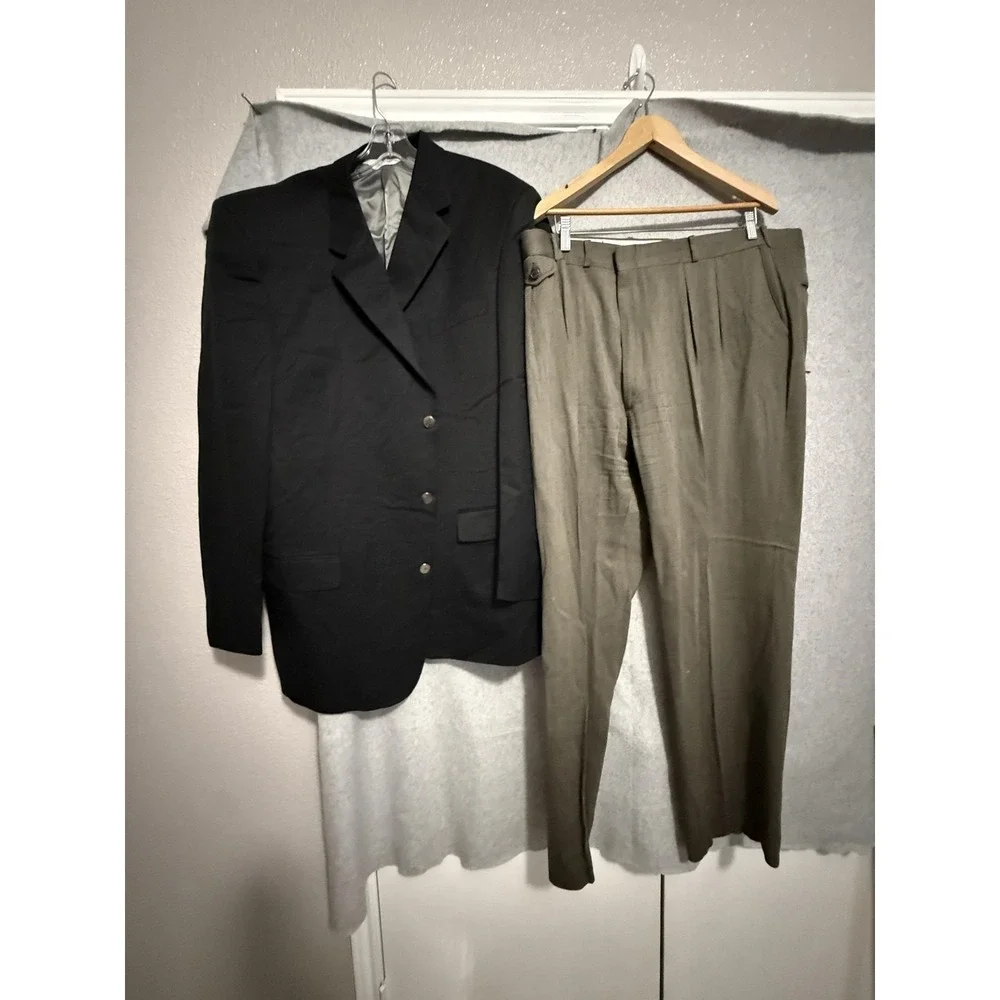 Linea Uomo‎ Huntington Suit Mens 48 XLong 44x32 2 Piece Jacket Pants Big Tall